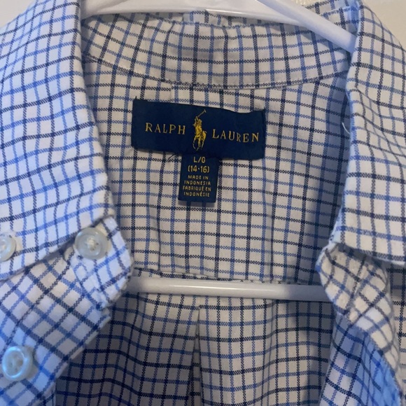 Polo Ralph Lauren Classic Fit Tattersall Performance Shirt Size 14-16 - Picture 5 of 6